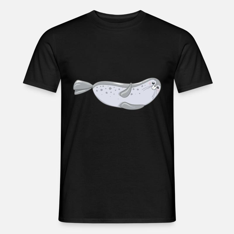 Robbe - Männer T-Shirt - Schwarz