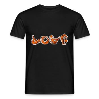 Love Yoga Fitness Tiger - Männer T-Shirt - Schwarz - Vorne - AI Model Male 178 light (178cm)