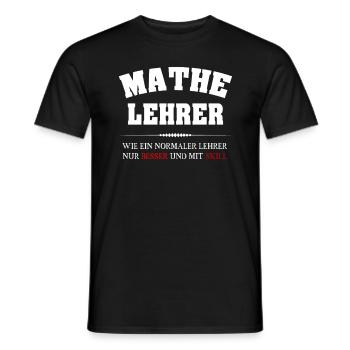 Mathelehrer - Männer T-Shirt - Schwarz - Vorne - AI Model Male 178 light (178cm)