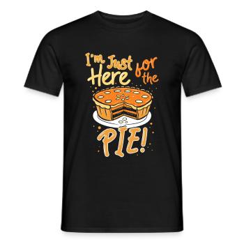 Thanksgiving I'm Just Here For The Pie - Men's T-Shirt - black - Front - AI Model Male 178 light (178cm)