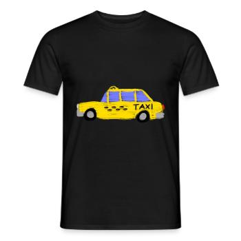 Taxi - T-shirt homme - noir - Devant - AI Model Male 178 light (178cm)