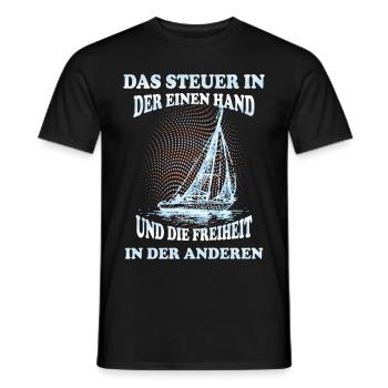 Segelboot besitzer - Männer T-Shirt - Schwarz - Vorne - AI Model Male 178 light (178cm)
