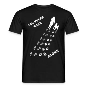 You never go alone - Men's T-Shirt - black - Front - AI Model Male 178 light (178cm)