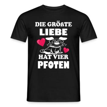 Le plus grand amour a quatre pattes - T-shirt homme - noir - Devant - AI Model Male 178 light (178cm)