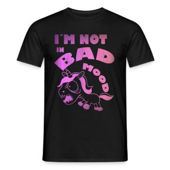 Einhorn gute Laune - Männer T-Shirt - Schwarz - Vorne - AI Model Male 178 light (178cm)