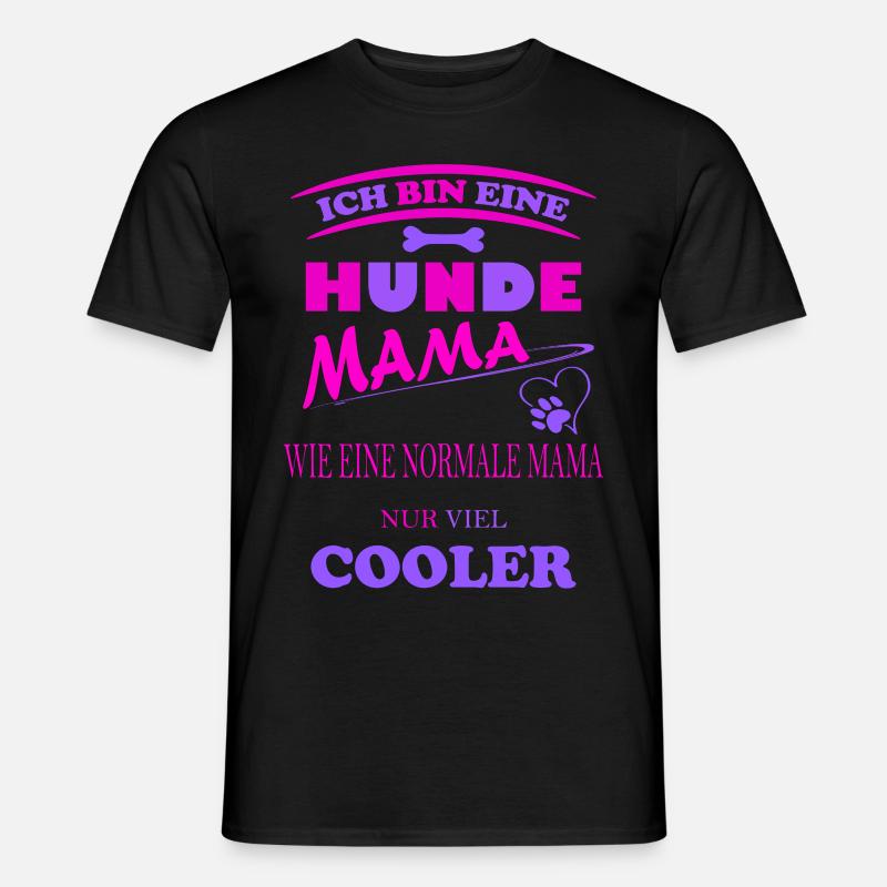 Hunde Mama Knochen - Männer T-Shirt - Schwarz