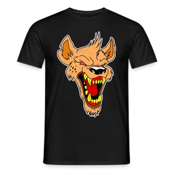 Fou loup tête idée cadeau vecteur - T-shirt homme - noir - Devant - AI Model Male 178 light (178cm)