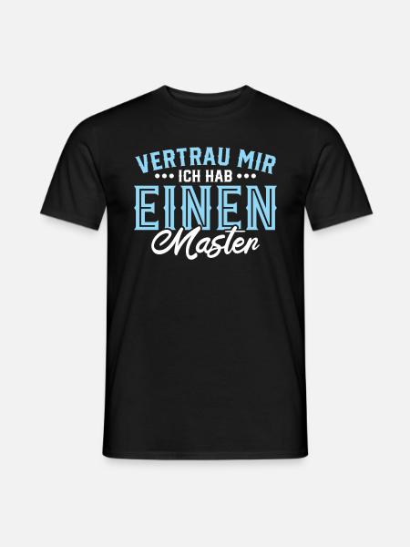 Master Abschluss Promotion Sponsion Uni Geschenk - Männer T-Shirt - Schwarz