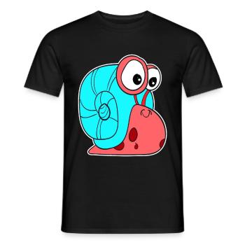 Kleine Schnecke Kinder Geschenkidee süß niedlich - Männer T-Shirt - Schwarz - Vorne - AI Model Male 178 light (178cm)