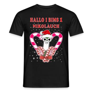 Nikolauch Weihnachten Weihnachtsmann Geschenkidee - Männer T-Shirt - Schwarz - Vorne - AI Model Male 178 light (178cm)