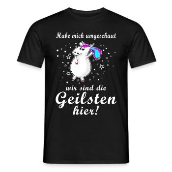 Licorne les plus excitantes ici le cadeau de rengaine cool - T-shirt homme - noir - Devant - AI Model Male 178 light (178cm)