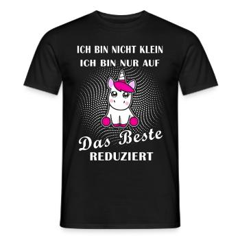 Einhorn auf das beste reduziert cooler Spruch - Männer T-Shirt - Schwarz - Vorne - AI Model Male 178 light (178cm)