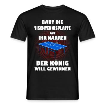 Tischtennisplatte Sport Spruch Hobby Geschenk - Männer T-Shirt - Schwarz - Vorne - AI Model Male 178 light (178cm)