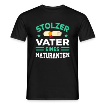 stolzer Vater Matura Maturafeier Maturant Schule - Männer T-Shirt - Schwarz - Vorne - AI Model Male 178 light (178cm)