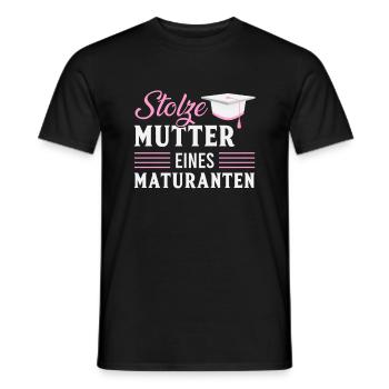 fier mère diplôme d'études secondaires diplôme d'études secondaires - T-shirt homme - noir - Devant - AI Model Male 178 light (178cm)