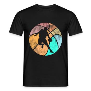 Cadeau de sport vintage de basket-ball - T-shirt homme - noir - Devant - AI Model Male 178 light (178cm)