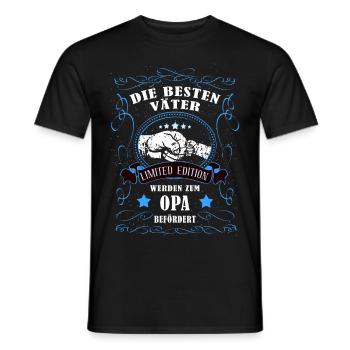 Bester Vater wird zum Opa - Männer T-Shirt - Schwarz - Vorne - AI Model Male 178 light (178cm)