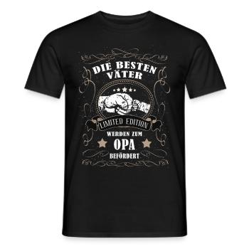 Besten Väter werden zum Opa - Männer T-Shirt - Schwarz - Vorne - AI Model Male 178 light (178cm)