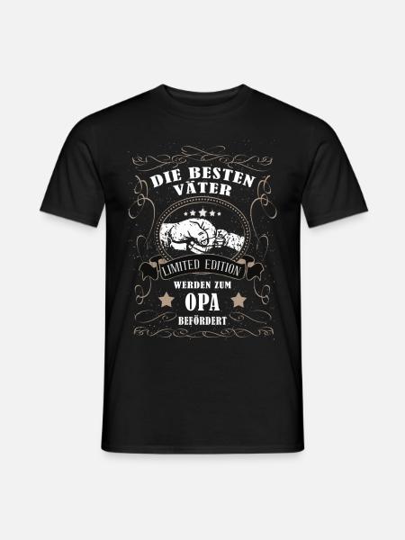 Besten Väter werden zum Opa - Männer T-Shirt - Schwarz