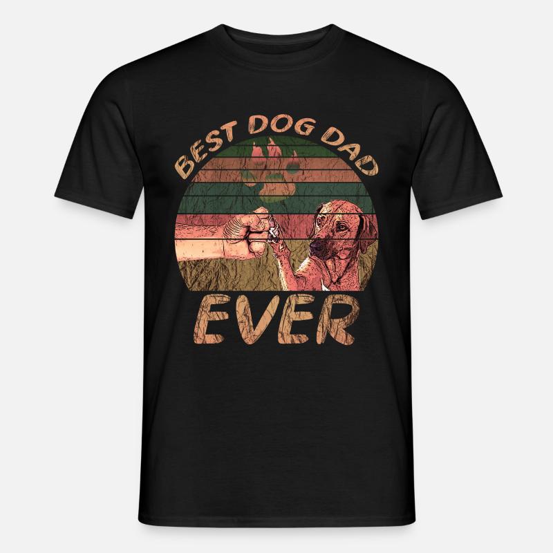 Bester Hunde Papa - Männer T-Shirt - Schwarz