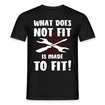 Ce qui ne rentre pas est fait pour rentrer - T-shirt homme - noir - Devant - AI Model Male 178 light (178cm)