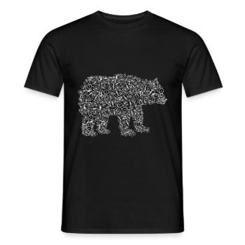 The bear from many bicycles Bicycle - Men's T-Shirt - black - Front - AI Model Male 178 light (178cm)