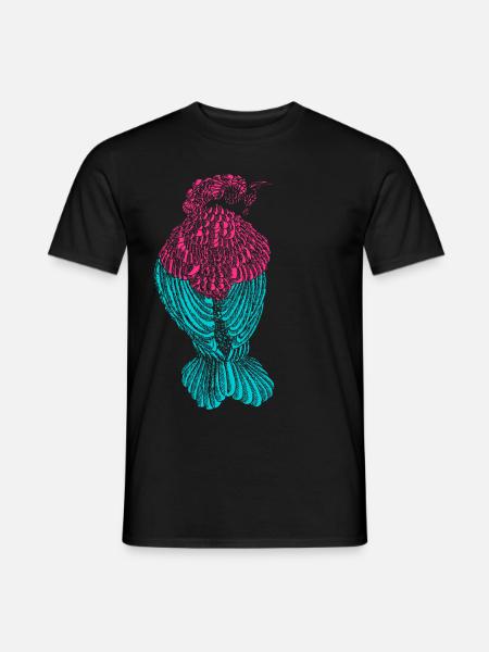 Bunter Vogel - Männer T-Shirt - Schwarz
