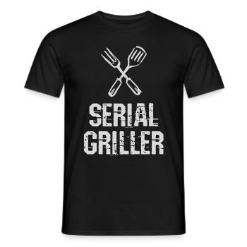 Série Griller BBQ Grill Couverts Professionnels Grill - T-shirt homme - noir - Devant - AI Model Male 178 light (178cm)