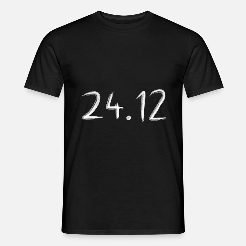 Weihnachten Datum 24 12 - Männer T-Shirt - Schwarz