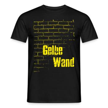Cadeau de stade de football du mur jaune de Dortmund - T-shirt homme - noir - Devant - AI Model Male 178 light (178cm)