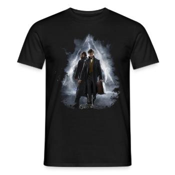 Fantastic Beasts Scamander and Dumbledore - Men's T-Shirt - black - Front - AI Model Male 178 light (178cm)