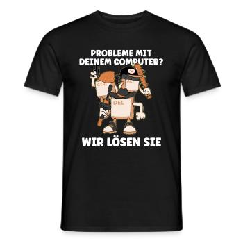 Administrator Supportmitarbeiter - CTRL ALT ENTF - Männer T-Shirt - Schwarz - Vorne - AI Model Male 178 light (178cm)