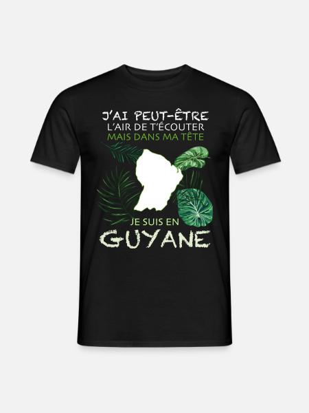 Message Guyane Idée Cadeau - T-shirt homme - noir