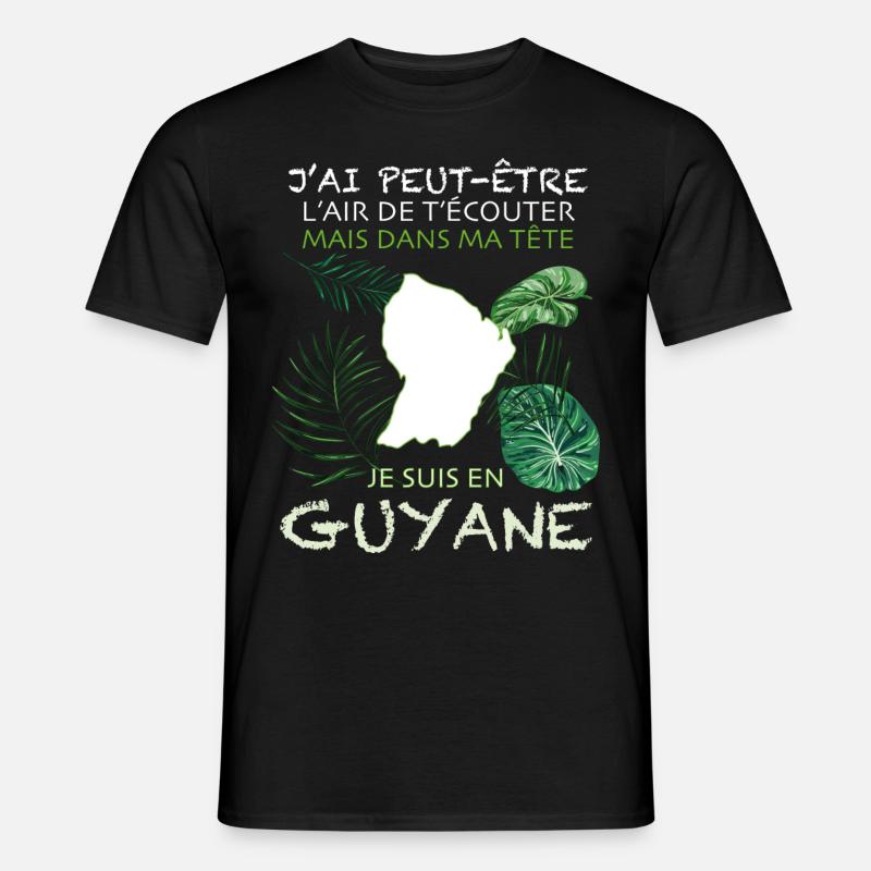 Message Guyane Idée Cadeau - T-shirt homme - noir
