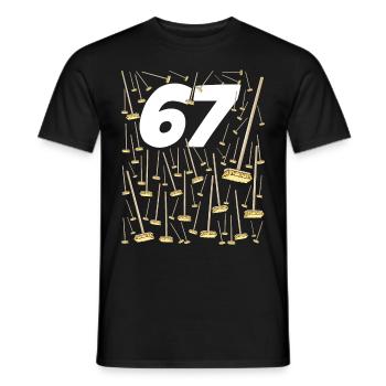 67 Balais Cadeau Drôle Anniversaire Homme Ou Femme - T-shirt homme - noir - Devant - AI Model Male 178 light (178cm)
