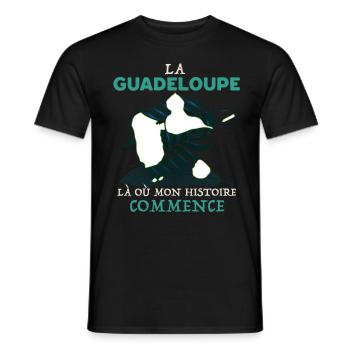 Guadeloupe Cadeau Homme Ou Femme Citation - T-shirt homme - noir - Devant - AI Model Male 178 light (178cm)