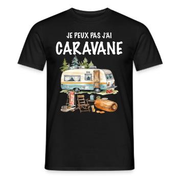Ma Caravane Pour Se Faire plaisir - T-shirt homme - noir - Devant - AI Model Male 178 light (178cm)