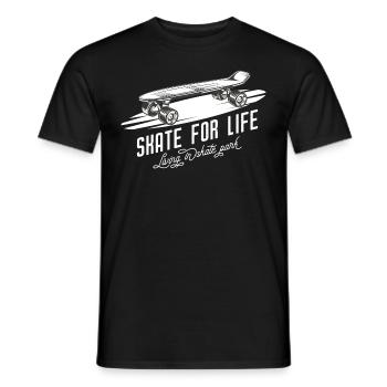 Skateboard Skate For Life Skateboarder - Männer T-Shirt - Schwarz - Vorne - AI Model Male 178 light (178cm)
