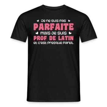 I'm not perfect but a Latin teacher - Men's T-Shirt - black - Front - AI Model Male 178 light (178cm)