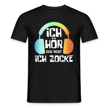 Gaming Zocken Zocker - Männer T-Shirt - Schwarz - Vorne - AI Model Male 178 light (178cm)