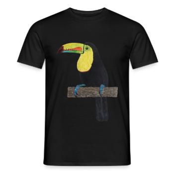 Toucan Jungle Rainforest - Men's T-Shirt - black - Front - AI Model Male 178 light (178cm)