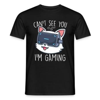 Lustige Kinder VR Gamer Geschenk Kann Sie nicht sehen Im Gaming - Männer T-Shirt - Schwarz - Vorne - AI Model Male 178 light (178cm)