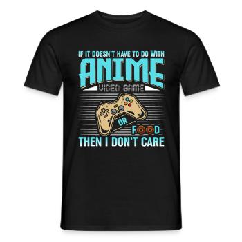 Lustige Anime-Videospiele oder Food-Videospiele - Männer T-Shirt - Schwarz - Vorne - AI Model Male 178 light (178cm)