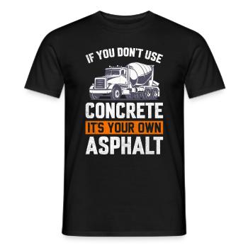 Drôle de finisseur de béton pour homme Cement Mason - T-shirt homme - noir - Devant - AI Model Male 178 light (178cm)