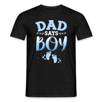 Papa sagt, dass das Geschlecht des Mädchens das neugeborene Mädchen Baby enthüllt - Männer T-Shirt - Schwarz - Vorne - AI Model Male 178 light (178cm)