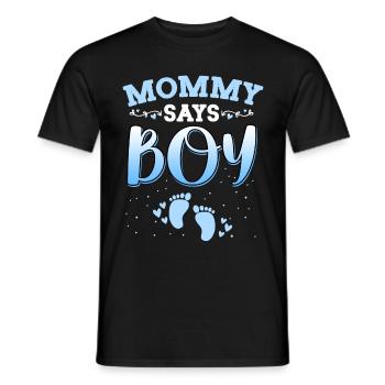 Mama sagt, Mädchen Geschlecht enthüllt neugeborenes Mädchen Baby - Männer T-Shirt - Schwarz - Vorne - AI Model Male 178 light (178cm)