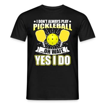 Drôle de joueur de pickleball Paddleball Dinks Boys - T-shirt homme - noir - Devant - AI Model Male 178 light (178cm)