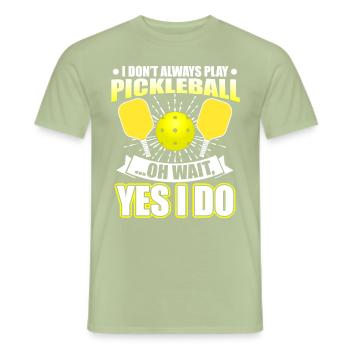 Lustige Pickleball Spieler Paddleball Dinks Jungs - Männer T-Shirt - Sage - Vorne - AI Model Male 178 light (178cm)