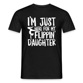 Drôle de gymnastique Encouragez papa maman gymnaste Flipping - T-shirt homme - noir - Devant - AI Model Male 178 light (178cm)