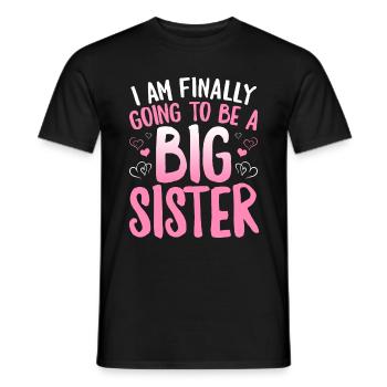 Cute Big Sister To Be I'm Finally Going To Be A - Men's T-Shirt - black - Front - AI Model Male 178 light (178cm)
